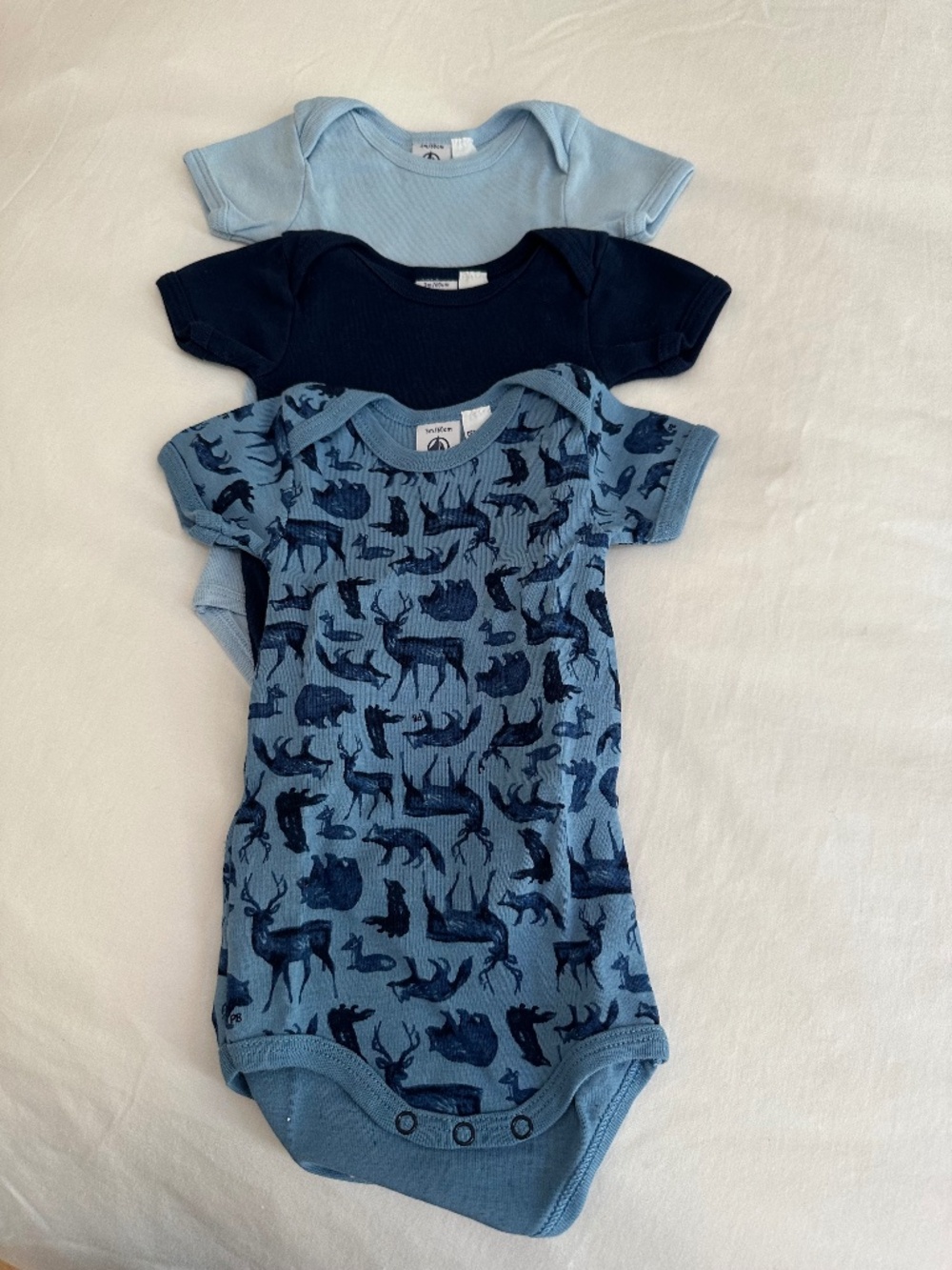 Petit Bateau Baby Boy Bodysuit Bundle 3M / 60cm